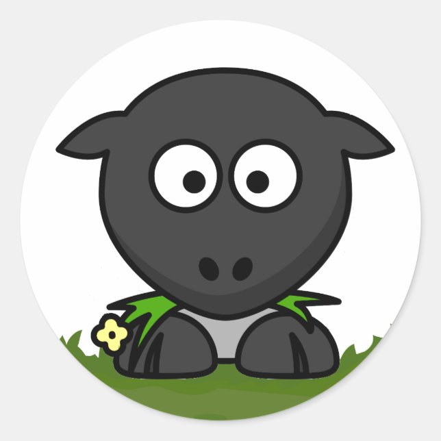 Adesivo Redondo Ovelha redonda (Frente)