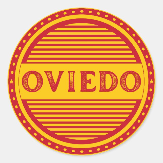 Adesivo Redondo Oviedo City Pride Emblem – Spanish Identity (Frente)