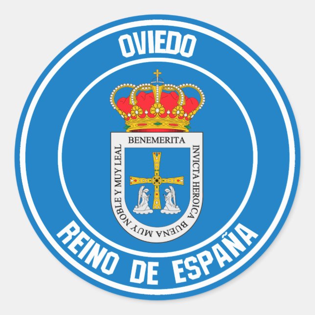 Adesivo Redondo Oviedo Round Emblem (Frente)