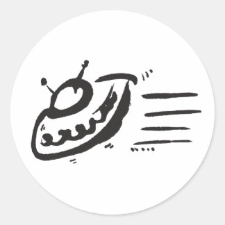 Adesivo Redondo OVNI - Saucer Voador - Espachante