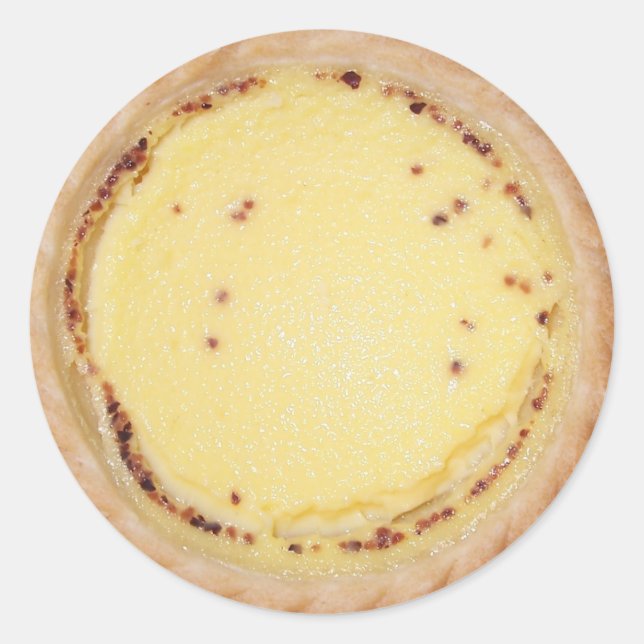 Adesivo Redondo Ovo Custard Tart (Frente)