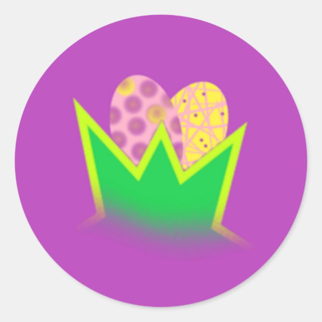 Adesivo Redondo ovo de Páscoa (Frente)