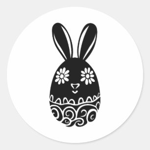 Adesivo Redondo Ovo de Páscoa Coelho