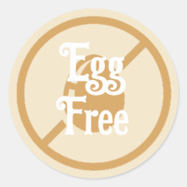 Adesivo Redondo Ovos Alergia Ovos Alerta Indene Comida Culinária