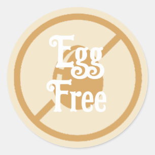 Adesivo Redondo Ovos Alergia Ovos Alerta Indene Comida Culinária