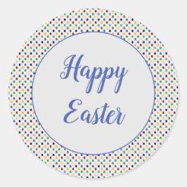 Adesivo Redondo Ovos de Páscoa Divertidos