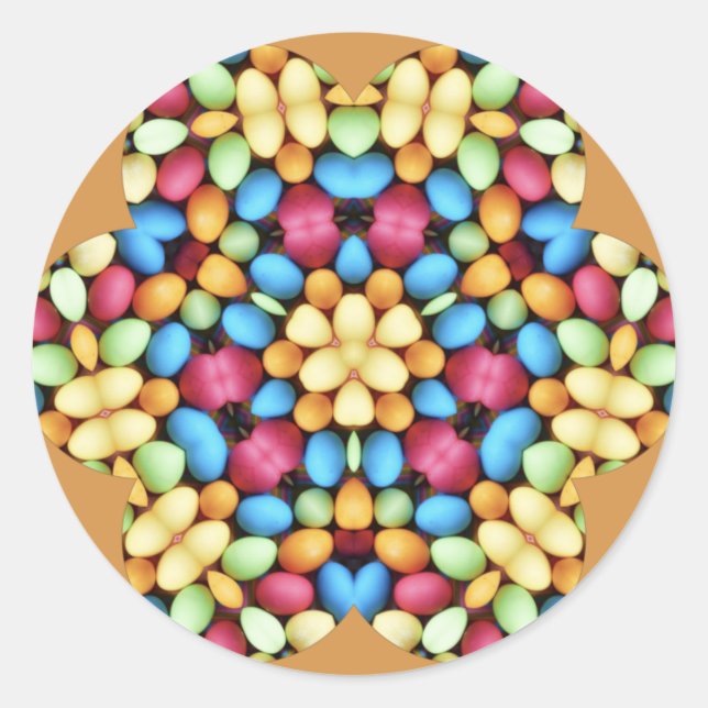 ADESIVO REDONDO OVOS MULTICOR MAIS LESES ~ (Frente)