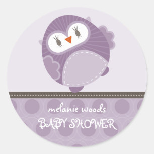 Adesivo Redondo OWL LOVE: Coruja dançante 1