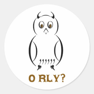 Adesivo Redondo Owl O'Rly