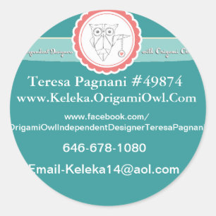 Adesivo Redondo Owl Sticker