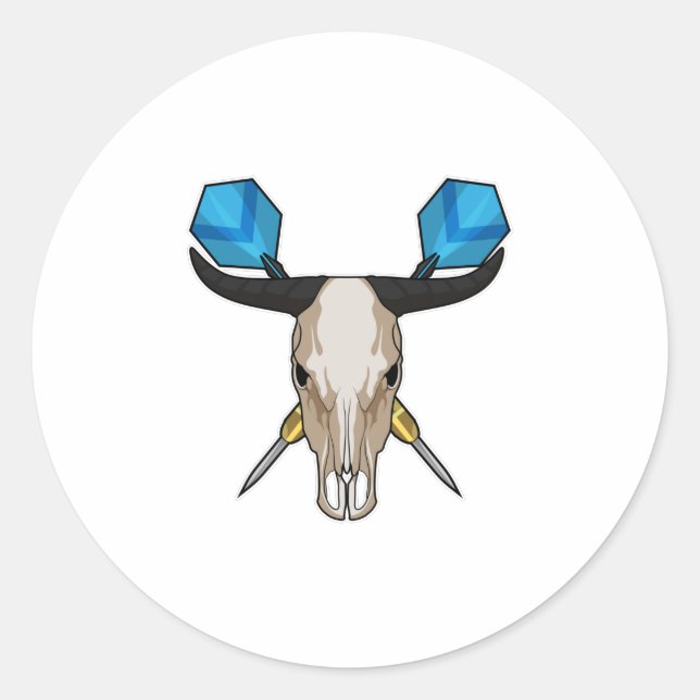 Adesivo Redondo Ox nas Trevas com Dart (Frente)