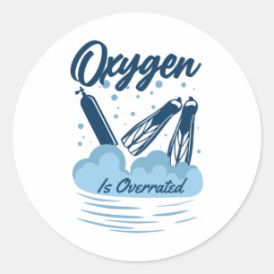 Adesivo Redondo Oxygen is Overrated - For Swimmers