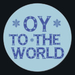 Adesivo Redondo OY to the World Stickers<br><div class="desc">OY para os palitos de humor festivos e engraçados do mundo</div>