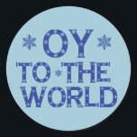 Adesivo Redondo OY to the World Stickers<br><div class="desc">OY para os palitos de humor festivos e engraçados</div>