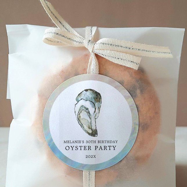 Adesivo Redondo Oyster Pearl Party | Ostras duplas (Criador carregado)