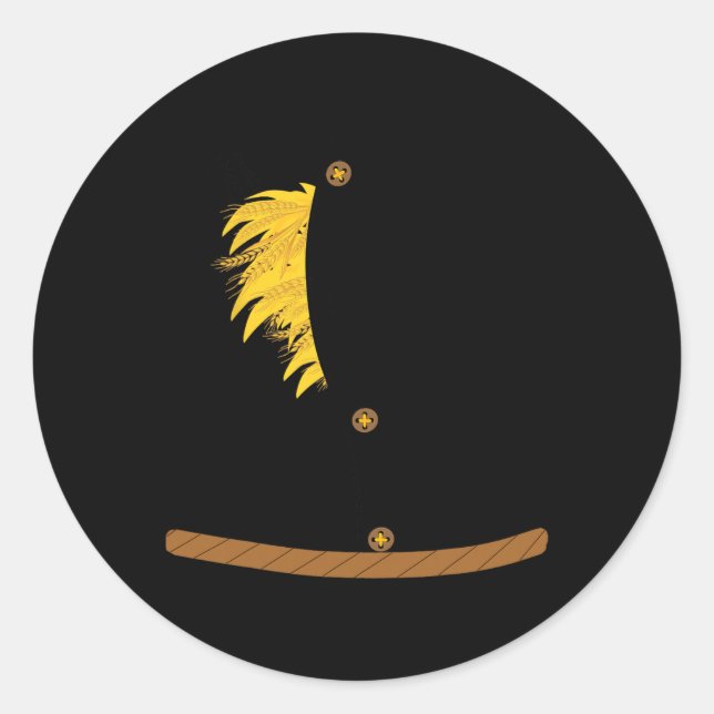 Adesivo Redondo OZ Halloween Scarecrow Figurume Arte Feiticeira Má (Frente)