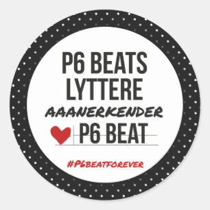 Adesivo Redondo P6 BATE o aaanerkender do lyttere