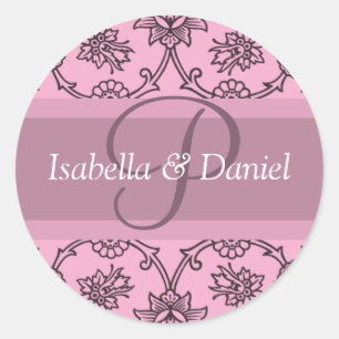 Adesivo Redondo P Monogramas Para Selos De Convite Para Casamento