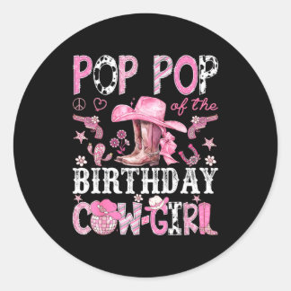 Adesivo Redondo P P Of The Birthday Cow-girl Nk Disco Rodeo P P 