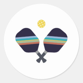 Adesivo Redondo Pá Esportiva De Bateria De Estilo Azul