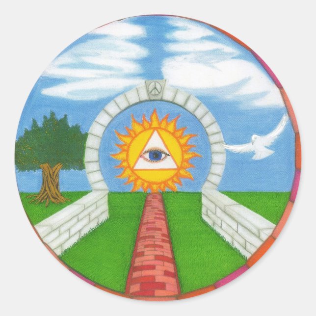 Adesivo Redondo paciemandala (Frente)