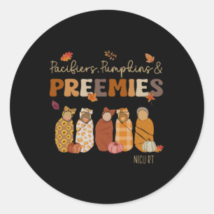 Adesivo Redondo Pacificadores Pumpkins Preemies Nicu Rt Call Obrig