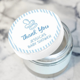 Adesivo Redondo Pacifier Breakfast Boy Baby Shower