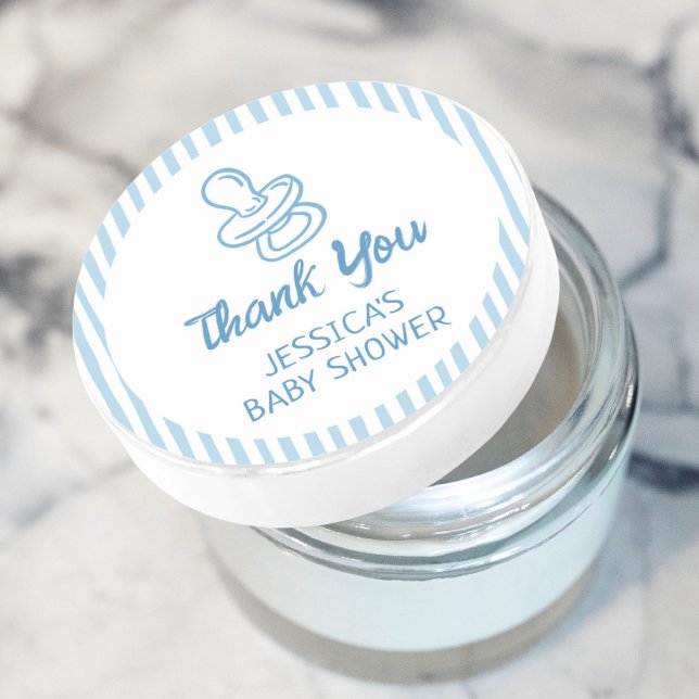 Adesivo Redondo Pacifier Breakfast Boy Baby Shower (Criador carregado)