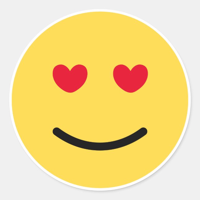 Adesivo Redondo Pacote de Autocolante de Amor Coração (Frente)