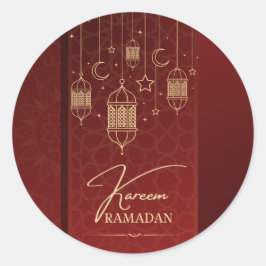Adesivo Redondo Pacote de presente Ramadan Kareem