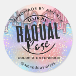 Adesivo Redondo Pacote de produtos para logotipos personalizados c