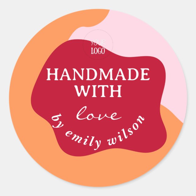 Adesivo Redondo Pacote de suprimentos personalizados para pequenas (Frente)