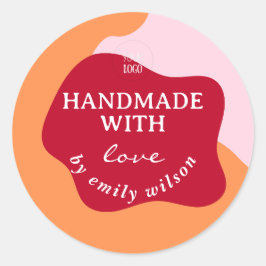 Adesivo Redondo Pacote de suprimentos personalizados para pequenas