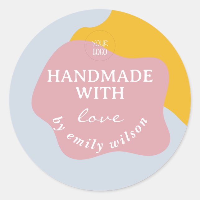 Adesivo Redondo Pacote de suprimentos personalizados para pequenas (Frente)