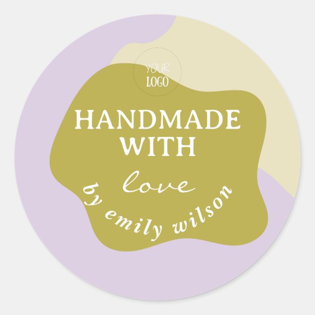 Adesivo Redondo Pacote de suprimentos personalizados para pequenas (Frente)