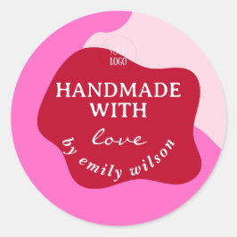 Adesivo Redondo Pacote de suprimentos personalizados para pequenas