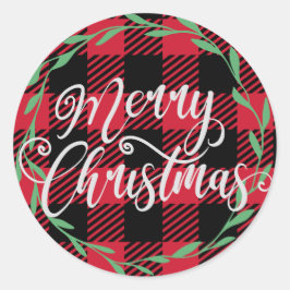 Adesivo Redondo Pacote de Vinhetas de Natal Feliz