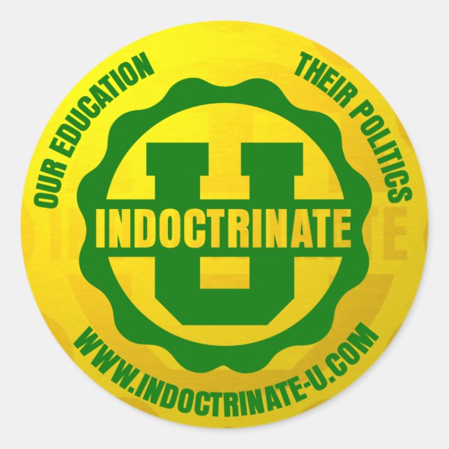 Adesivo Redondo Pacote "Indoctrinate U" Round Sticker (Frente)
