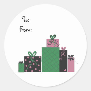 Adesivo Redondo Pacotes bonito