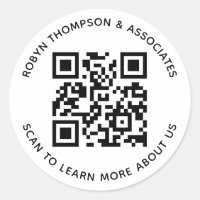 Pacotes de Código QR Redondos Personalizados Branc