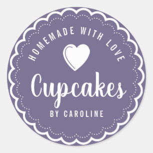 Adesivo Redondo padaria de cupcakes caseiros