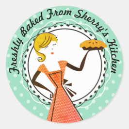 Adesivo Redondo Padaria de piadas e donas da cozinha