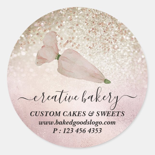 Adesivo Redondo Padaria Pastelaria Desperdício em madeira (Frente)