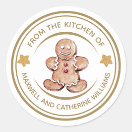 Adesivo Redondo padaria personalizada de pão de Natal