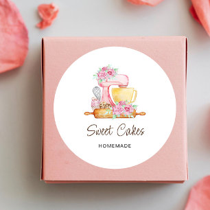 Adesivo Redondo Padaria Sweet Cakes