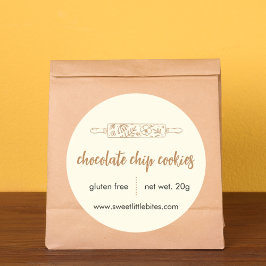 Adesivo Redondo Padaria Sweet Little Bites Cookies de Chocolate