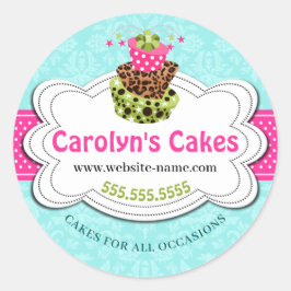 Adesivo Redondo Padaria Whimsic Cake