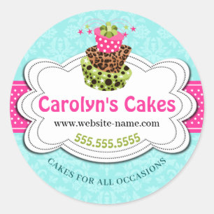 Adesivo Redondo Padaria Whimsic Cake