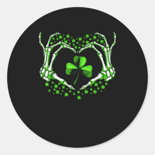Adesivo Redondo Paddy de Dia de São Patrício de Shamrock para o co