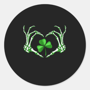 Adesivo Redondo Paddy de Dia de São Patrício de Shamrock para o co